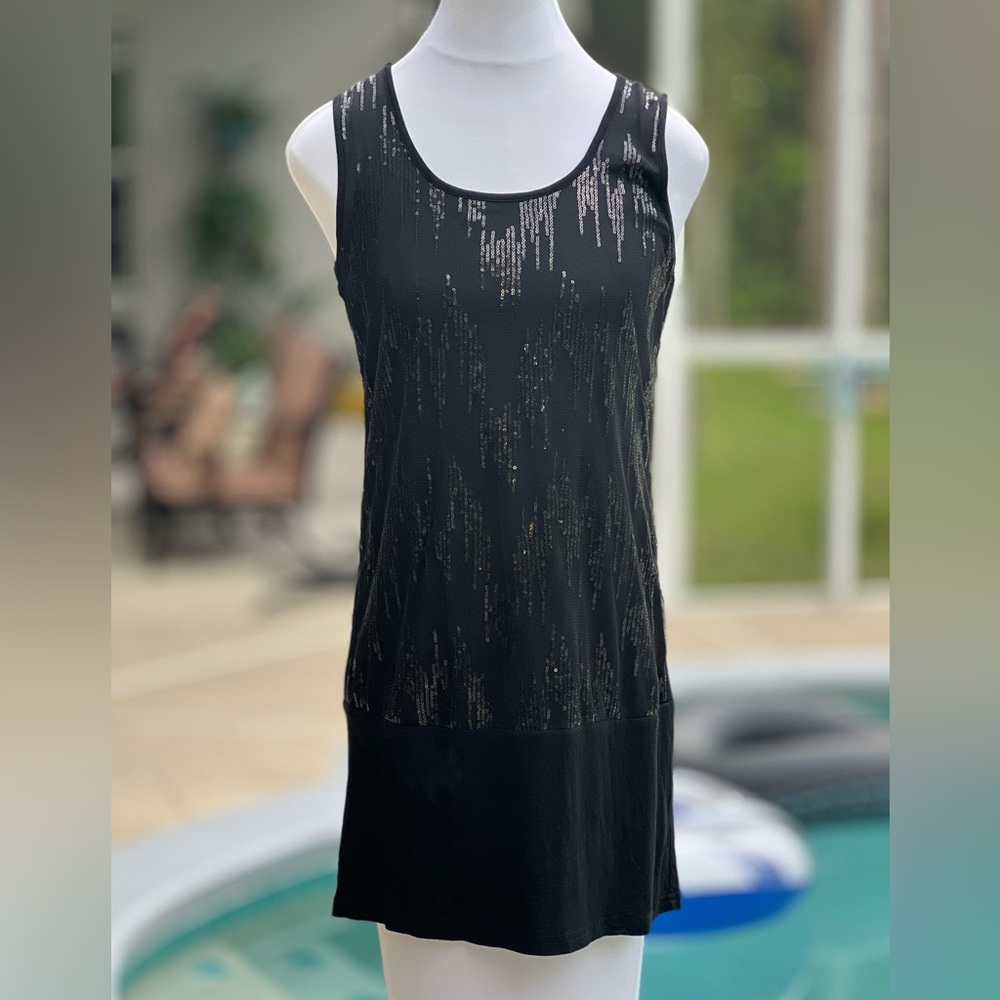 Romeo & Juliet Couture Sequin Mini Bodycon Dress Black Medium M Med
